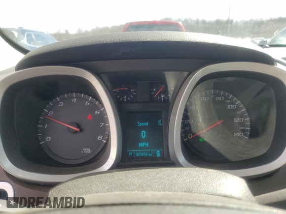2012 Chevrolet Equinox LT w/2LT with VIN 2GNFLNE58C6317966, listed as a Copart auction lot 46078615 with 105,856 mi miles and Salvage Title. Bid and sale history available at carsss.com. Image 9.