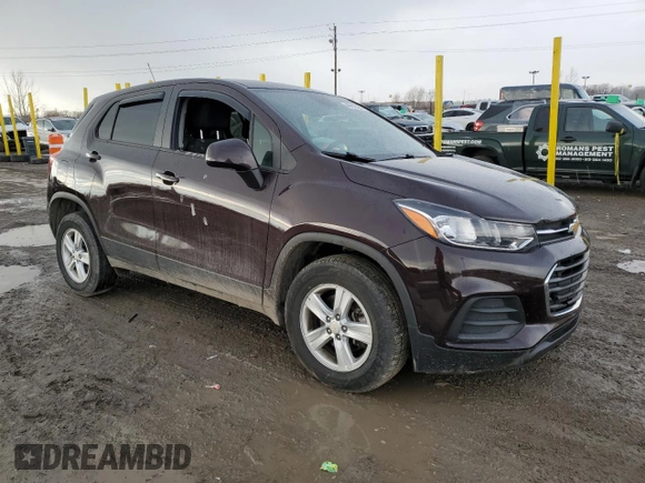 2021 Chevrolet Trax LS with VIN KL7CJNSB3MB356195, listed as a Copart auction lot 46812335 with 0 mi miles and Salvage Title. Bid and sale history available at carsss.com. Image 4.