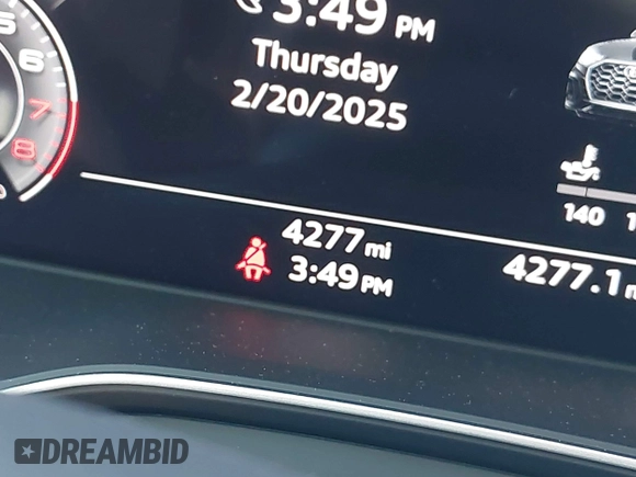 2024 Audi Q5 S line Premium Plus with VIN WA1EAAFY5R2120135, listed as a IAAI auction lot 41618880 with 4,277 mi miles and . Bid and sale history available at DreamBid. Image 15.