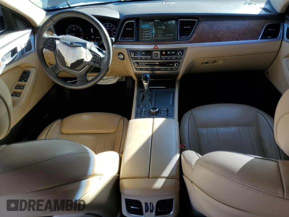 2017 Genesis G80 3.8L with VIN KMHGN4JEXHU168827, listed as a Copart auction lot 80315794 with 46,607 mi miles and Salvage Title. Bid and sale history available at DreamBid. Image 8.