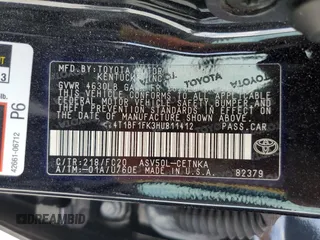 2017 Toyota Camry XLE with VIN 4T1BF1FK3HU811412, listed as a Copart auction lot 49030825 with 108,977 mi miles and Salvage title. Bid and sale history available at DreamBid. Image 15.