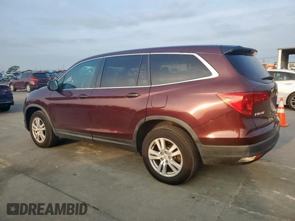2016 Honda Pilot LX with VIN 5FNYF6H1XGB052815, listed as a Copart auction lot 51509745 with 35,343 mi miles and Clean Title. Bid and sale history available at carsss.com. Image 2.