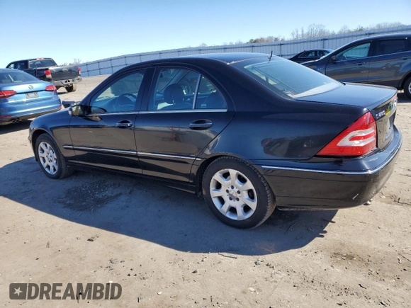 2005 Mercedes-Benz C 240 with VIN WDBRF81J45F603063, listed as a Copart auction lot 44751855 with 161,502 mi miles and Salvage Title. Bid and sale history available at DreamBid. Image 2.