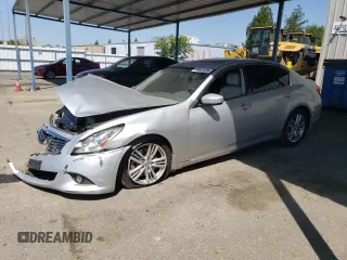2013 Infiniti G37 Journey with VIN JN1CV6AP8DM713212, listed as a Copart auction lot 55527125 with 155,606 mi miles and Salvage title. Bid and sale history available at DreamBid. Image 1.