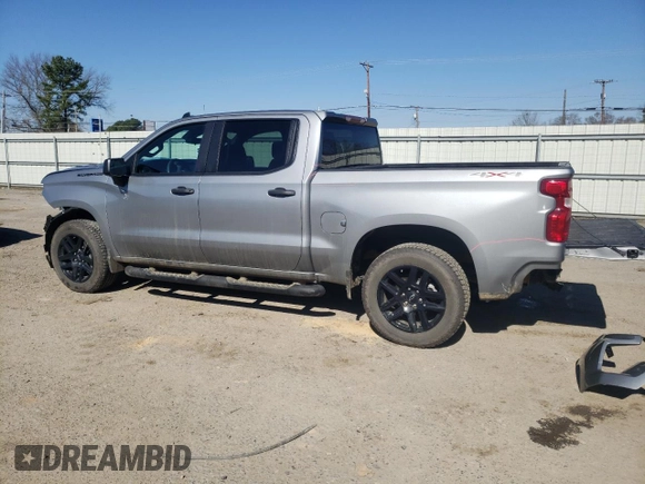 2024 Chevrolet Silverado 1500 Custom with VIN 3GCPDBEK4RG351205, listed as a Copart auction lot 47282645 with 5,950 mi miles and Salvage Title. Bid and sale history available at DreamBid. Image 2.