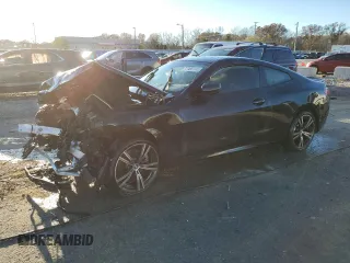 2021 BMW 4 Series 430i xDrive with VIN WBA73AP00MCE73967, listed as a Copart auction lot 75868144 with 28,132 mi miles and Salvage Title. Bid and sale history available at carsss.com. Image 1.