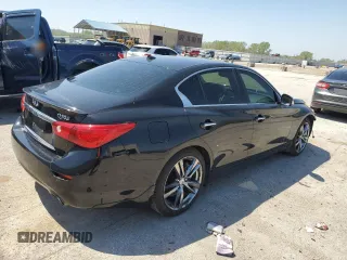 2014 Infiniti Q50 Premium with VIN JN1BV7AR8EM686789, listed as a Copart auction lot 53973905 with 130,695 mi miles and Salvage title. Bid and sale history available at DreamBid. Image 3.
