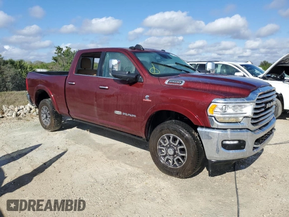 2022 Ram 2500 Longhorn with VIN 3C6UR5GL4NG101511, listed as a Copart auction lot 84820884 with Not provided miles and Non repairable. Bid and sale history available at DreamBid. Image 4.