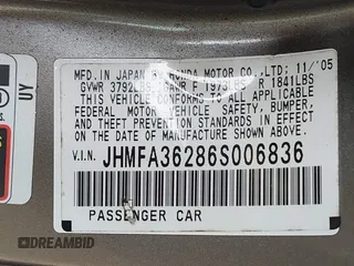 2006 Honda Civic z VIN JHMFA36286S006836, wystawiony jako IAAI lot #42324244 z przebiegiem 217 417 mil mil oraz . Historia ofert i sprzedaży dostępna na DreamBid. Obrazek 9.