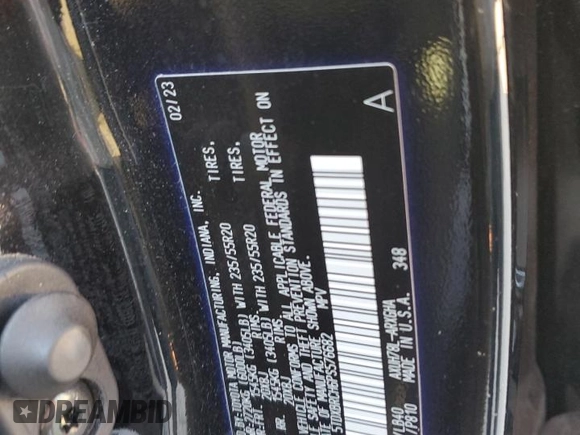 2023 Toyota Highlander Hybrid Limited with VIN 5TDXBRCH6PS576682, listed as a Copart auction lot 52722775 with 157,933 mi miles and Salvage title. Bid and sale history available at DreamBid. Image 13.
