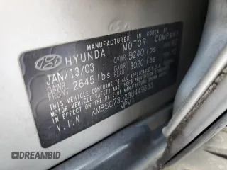 2003 Hyundai Santa Fe GLS with VIN KM8SC73D23U449633, listed as a Copart auction lot 88861775 with 181,299 mi miles and Salvage Title. Bid and sale history available at carsss.com. Image 15.