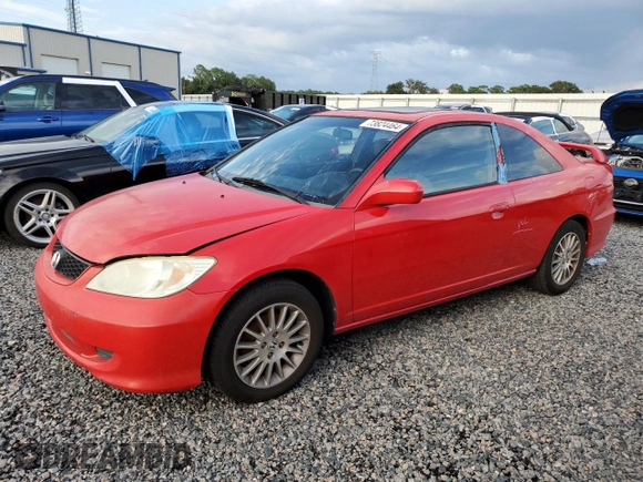 2005 Honda Civic EX with VIN 1HGEM21945L067050, listed as a Copart auction lot 73824464 with 170,950 mi miles and Salvage Title. Bid and sale history available at carsss.com. Image 1.