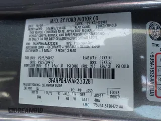 2010 Ford Fusion SE with VIN 3FAHP0HA9AR233281, listed as a IAAI auction lot 41916675 with 73,318 mi miles. Bid and sale history available at carsss.com. Image 9.