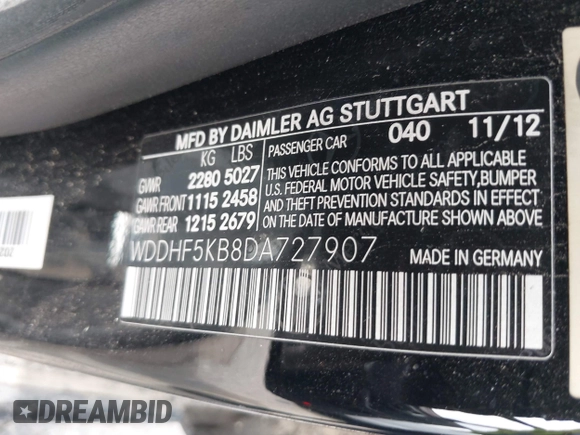 2013 Mercedes-Benz E 350 Luxury z VIN WDDHF5KB8DA727907, wystawiony jako IAAI lot #42476164 z przebiegiem 195 140 mil mil oraz . Historia ofert i sprzedaży dostępna na DreamBid. Obrazek 9.