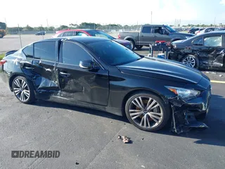 2019 Infiniti Q50 Luxe with VIN JN1EV7AP7KM516656, listed as a IAAI auction lot 42695766 with 100,206 mi miles and . Bid and sale history available at DreamBid. Image 6.