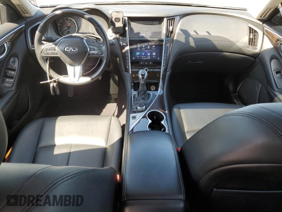 2019 Infiniti Q50 3.0t LUXE with VIN JN1EV7AR7KM552400, listed as a Copart auction lot 53535945 with 24,749 mi miles and Salvage Title. Bid and sale history available at carsss.com. Image 8.