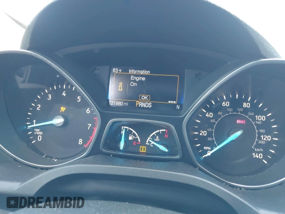 2017 Ford Escape S with VIN 1FMCU0F70HUB65598, listed as a IAAI auction lot 41701930 with 121,880 mi miles. Bid and sale history available at carsss.com. Image 7.