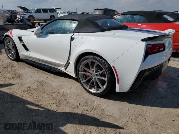 2017 Chevrolet Corvette with VIN 1G1Y13D78H5117597, listed as a Copart auction lot 74248484 with Not provided miles and Non repairable. Bid and sale history available at DreamBid. Image 2.