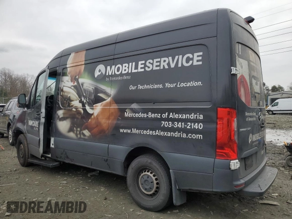 2020 Mercedes-Benz Sprinter with VIN W1W4EBHY1LP210907, listed as a Copart auction lot 83762734 with Not Provided miles and Salvage Title. Bid and sale history available at DreamBid. Image 2.