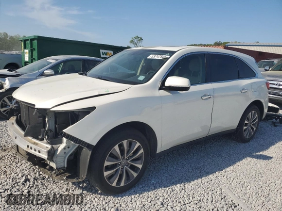 2014 Acura MDX Tech Pkg with VIN 5FRYD4H47EB048141, listed as a Copart auction lot 53747845 with 120,230 mi miles and Salvage Title. Bid and sale history available at carsss.com. Image 1.
