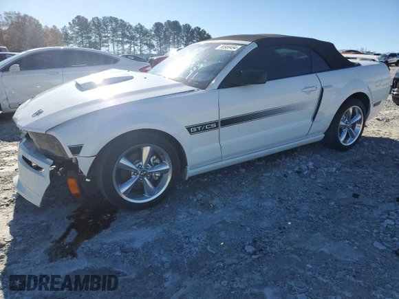 2007 Ford Mustang GT Deluxe with VIN 1ZVFT85H575232313, listed as a Copart auction lot 50304165 with 105,322 mi miles and Salvage Title. Bid and sale history available at carsss.com. Image 1.