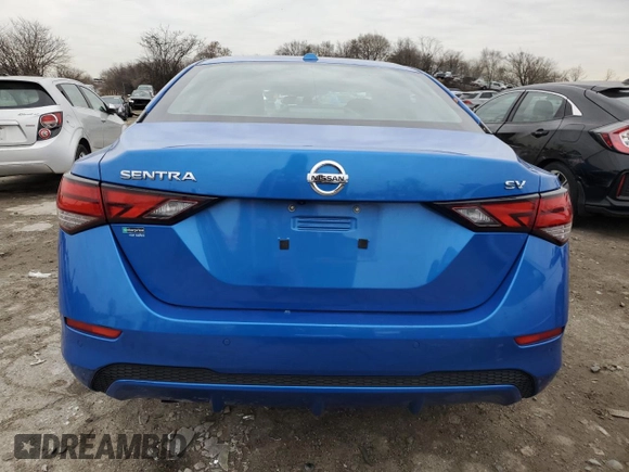 2021 Nissan Sentra SV with VIN 3N1AB8CV5MY247212, listed as a Copart auction lot 84419924 with 71,905 mi miles and Salvage Title. Bid and sale history available at carsss.com. Image 6.