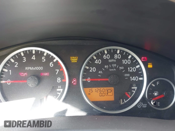2008 Nissan Pathfinder S with VIN 5N1AR18U08C664764, listed as a IAAI auction lot 41651549 with 151,260 mi miles. Bid and sale history available at carsss.com. Image 7.
