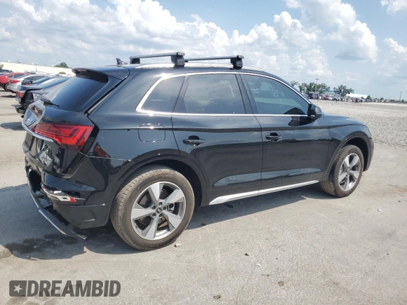 2023 Audi Q5 Premium Plus with VIN WA1BBAFY1P2004265, listed as a Copart auction lot 56479045 with 25,386 mi miles and Salvage title. Bid and sale history available at DreamBid. Image 3.