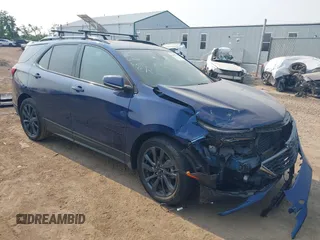 2022 Chevrolet Equinox RS with VIN 3GNAXMEV1NS185324, listed as a IAAI auction lot 42410636 with 44,347 mi miles and . Bid and sale history available at DreamBid. Image 1.