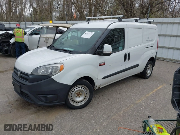 2015 Ram ProMaster City Cargo Tradesman with VIN ZFBERFAT7F6A32463, listed as a IAAI auction lot 42112339 with 313,405 mi miles. Bid and sale history available at carsss.com. Image 2.