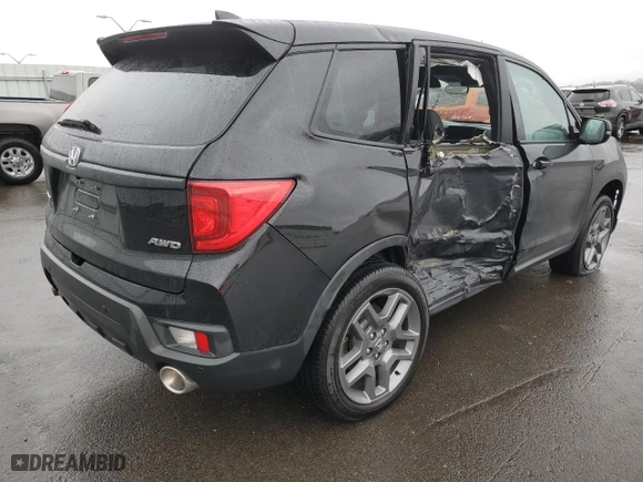 2023 Honda Passport EX-L with VIN 5FNYF8H54PB026175, listed as a Copart auction lot 44426504 with 6,376 mi miles. Bid and sale history available at carsss.com. Image 3.