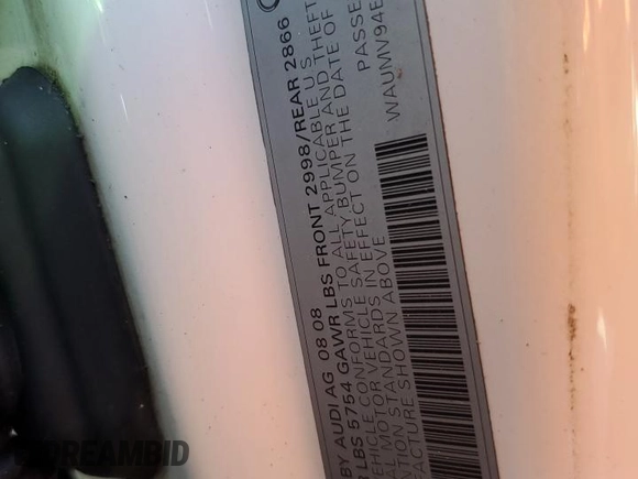 2009 Audi A8 4.2L z VIN WAUMV94E59N005253, wystawiony jako Copart lot #53341935 z przebiegiem 154 305 mil mil oraz Szkoda całkowita • Salvage title. Historia ofert i sprzedaży dostępna na DreamBid. Obrazek 13.
