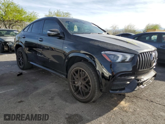 2023 Mercedes-Benz GLE 53 AMG with VIN 4JGFD6BB6PA957085, listed as a Copart auction lot 54298095 with 3,783 mi miles and Salvage title. Bid and sale history available at DreamBid. Image 4.