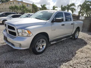 2017 Ram 1500 Express with VIN 1C6RR7KG2HS732427, listed as a Copart auction lot 77602404 with 105,715 mi miles and Salvage title. Bid and sale history available at DreamBid. Image 1.