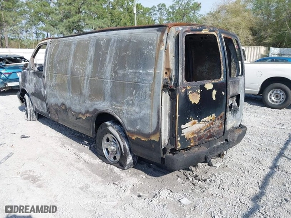 2008 Chevrolet Express Cargo Van with VIN 1GCFG15X381178606, listed as a IAAI auction lot 41903651 with 1 mi miles. Bid and sale history available at carsss.com. Image 3.