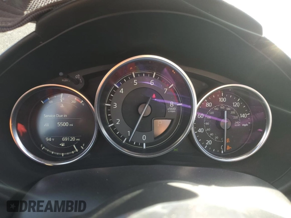 2018 Mazda MX-5 Miata RF Grand Touring with VIN JM1NDAM76J0201992, listed as a Copart auction lot 65407554 with 69,120 mi miles and Salvage Title. Bid and sale history available at carsss.com. Image 9.