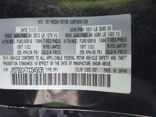 2012 Mazda CX-9 Touring with VIN JM3TB2CA7C0345836, listed as a IAAI auction lot 41722489 with Not Provided miles and . Bid and sale history available at carsss.com. Image 9.