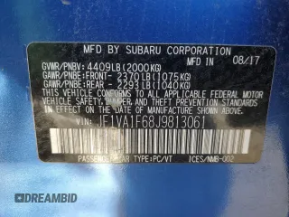 2018 Subaru WRX Limited с VIN JF1VA1F68J9813061, выставлен на аукционе Copart как лот 88334925 с пробегом 36 205 миль миль и Списание • Salvage title. История ставок и продаж доступна на DreamBid. Изображение 12.