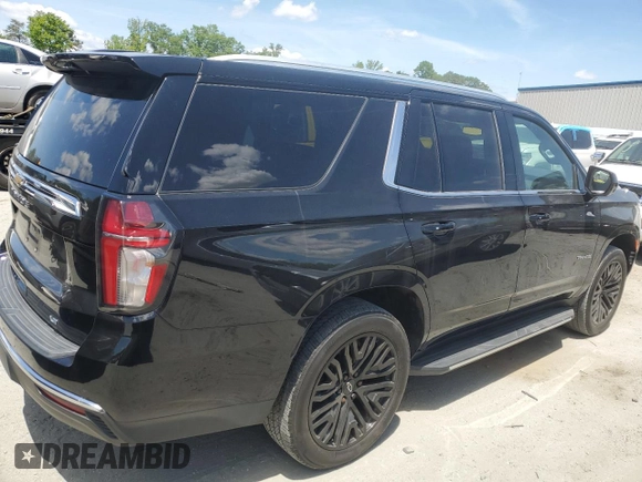 2021 Chevrolet Tahoe LT with VIN 1GNSKNKD4MR262628, listed as a Copart auction lot 54875235 with 90,533 mi miles and Salvage title. Bid and sale history available at DreamBid. Image 3.