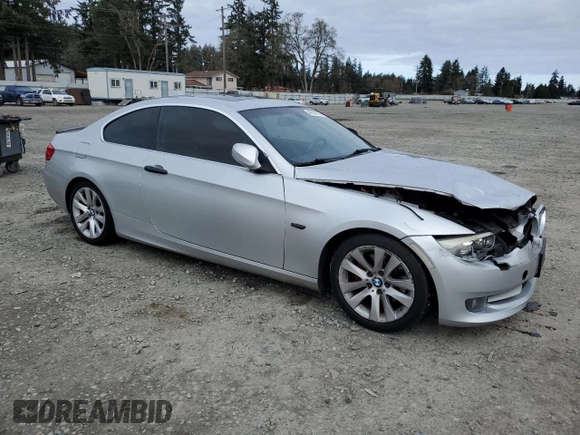 2011 BMW 3 Series 328i with VIN WBAKE3C59BE441745, listed as a Copart auction lot 49334705 with 172,072 mi miles and Salvage Title. Bid and sale history available at DreamBid. Image 4.