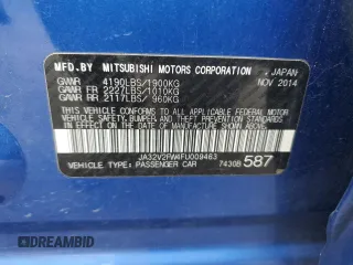 2015 Mitsubishi Lancer SE with VIN JA32V2FW4FU009463, listed as a Copart auction lot 71183674 with 96,870 mi miles and Salvage Title. Bid and sale history available at carsss.com. Image 12.