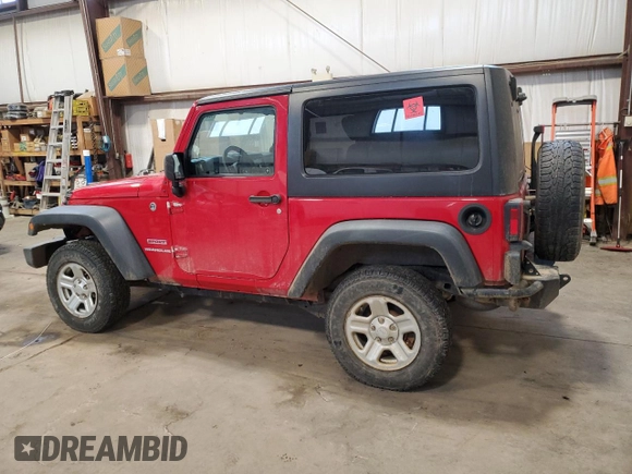 2012 Jeep Wrangler Sport with VIN 1C4AJWAG5CL213559, listed as a Copart auction lot 43071195 with Not provided miles and Salvage title. Bid and sale history available at DreamBid. Image 2.