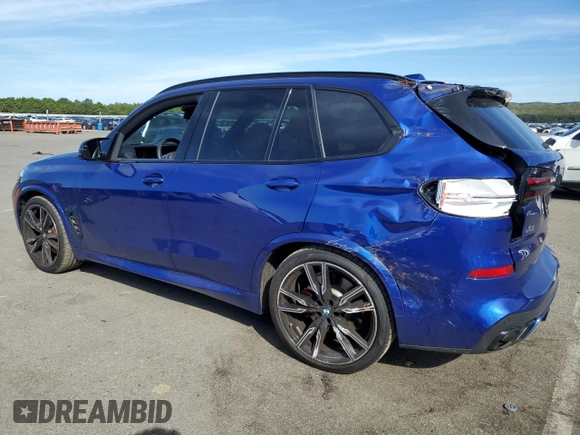 2024 BMW X5 M60i with VIN 5UX33EU07R9U78919, listed as a Copart auction lot 70676234 with 14,301 mi miles and Salvage Title. Bid and sale history available at carsss.com. Image 2.