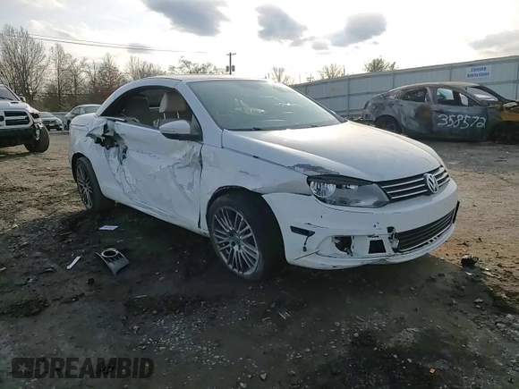 2012 Volkswagen Eos Lux with VIN WVWFW7AH0CV006913, listed as a Copart auction lot 87315134 with 126,069 mi miles and Salvage Title. Bid and sale history available at DreamBid. Image 10.