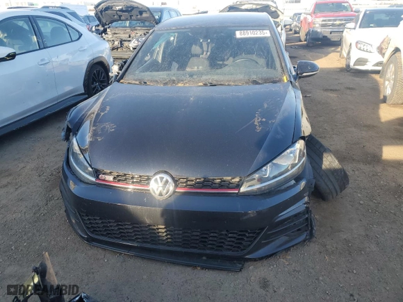 2019 Volkswagen Golf GTI S with VIN 3VW5T7AU1KM008726, listed as a Copart auction lot 88910235 with 0 mi miles and Salvage Title. Bid and sale history available at carsss.com. Image 5.