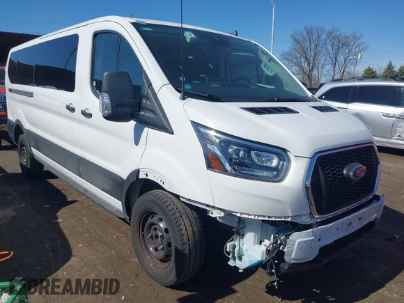2023 Ford Transit Passenger XL with VIN 1FBAX2YG2PKB09012, listed as a IAAI auction lot 41814263 with 50,901 mi miles. Bid and sale history available at carsss.com. Image 1.