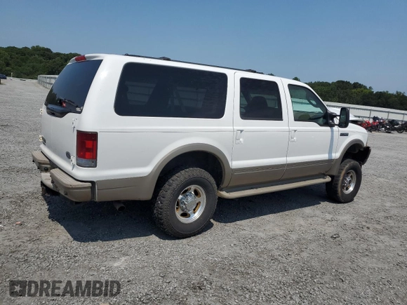 2003 Ford Excursion Eddie Bauer z VIN 1FMNU45SX3EC96238, wystawiony jako Copart lot #66727384 z przebiegiem Nie podano mil oraz Szkoda całkowita • Salvage title. Historia ofert i sprzedaży dostępna na DreamBid. Obrazek 3.
