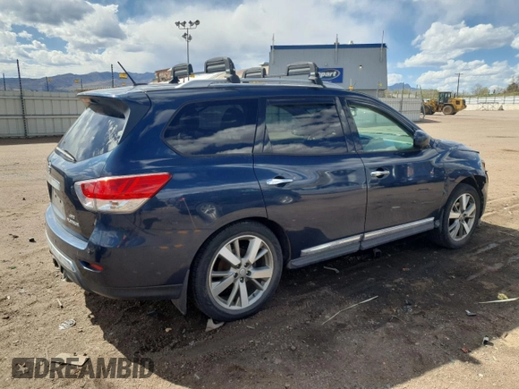 2013 Nissan Pathfinder SL with VIN 5N1AR2MM8DC672939, listed as a Copart auction lot 53847225 with 130,395 mi miles and Clean Title. Bid and sale history available at carsss.com. Image 3.