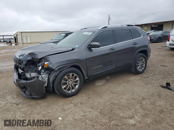 2020 Jeep Cherokee Latitude Plus with VIN 1C4PJLLB0LD605854, listed as a Copart auction lot 44743905 with 112,637 mi miles and Salvage Title. Bid and sale history available at carsss.com. Image 1.