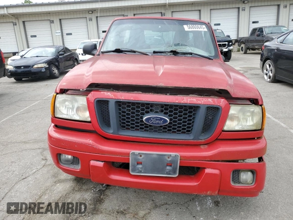 2004 Ford Ranger XL with VIN 1FTYR10U44PB50580, listed as a Copart auction lot 56860645 with Not Provided miles and Non Repairable. Bid and sale history available at DreamBid. Image 6.